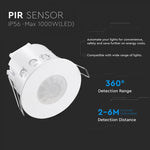 Iebūvējams PIR kustības sensors ar integrētu mikroshēmu, IP54