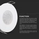 Iebūvējams PIR kustības sensors ar integrētu mikroshēmu, IP54