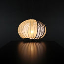 V-TAC VT-89011 dekoratīvā piekaramā lampa, E27, līdz 60W, IP20, bēša/matēti melna, audums/metāls, 400x120x350mm, 220–240V, 2 gadu garantija