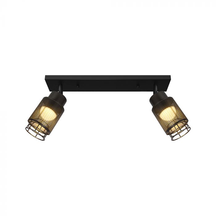 2x6W (1440 lm) LED decorative ceiling light, V-TAC, IP20, black, warm white light 3000K