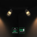 2x6W(1440Lm) LED dekoratīvais griestu gaismeklis, V-TAC, IP20, melns, silti balta gaisma 3000K