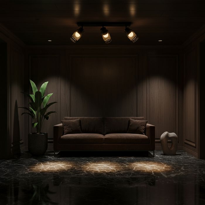 3x6W(2160Lm) LED dekoratīvais griestu gaismeklis, V-TAC, IP20, melns, silti balta gaisma 3000K