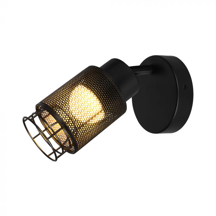 6W(720Lm) LED sienas gaismeklis, IP20, V-TAC, matēts melns, silti balta gaisma 3000K