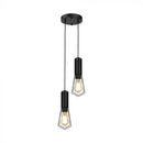 V-TAC VT-89017 dekoratīvā piekaramā lampa, 2xE27, līdz 60W, IP20, matēti melna, metāls/alumīnijs, 230x150x317mm, 220–240V, 2 gadu garantija