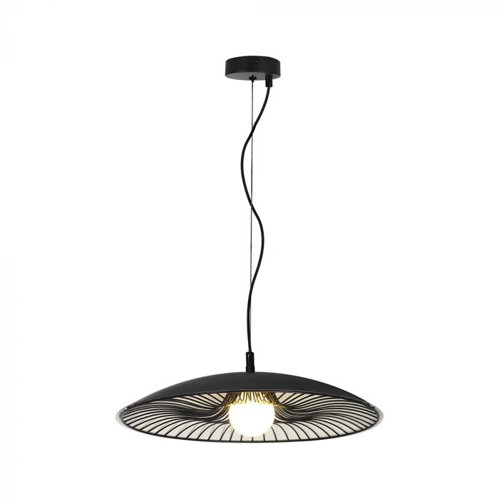 V-TAC VT-89018 dekoratīvā piekaramā lampa, G9, līdz 20W, IP20, melna/balta, metāls/stikls, 450x120x134mm, 220–240V, 2 gadu garantija