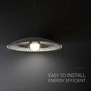V-TAC VT-89018 dekoratīvā piekaramā lampa, G9, līdz 20W, IP20, melna/balta, metāls/stikls, 450x120x134mm, 220–240V, 2 gadu garantija