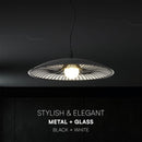 V-TAC VT-89018 dekoratīvā piekaramā lampa, G9, līdz 20W, IP20, melna/balta, metāls/stikls, 450x120x134mm, 220–240V, 2 gadu garantija