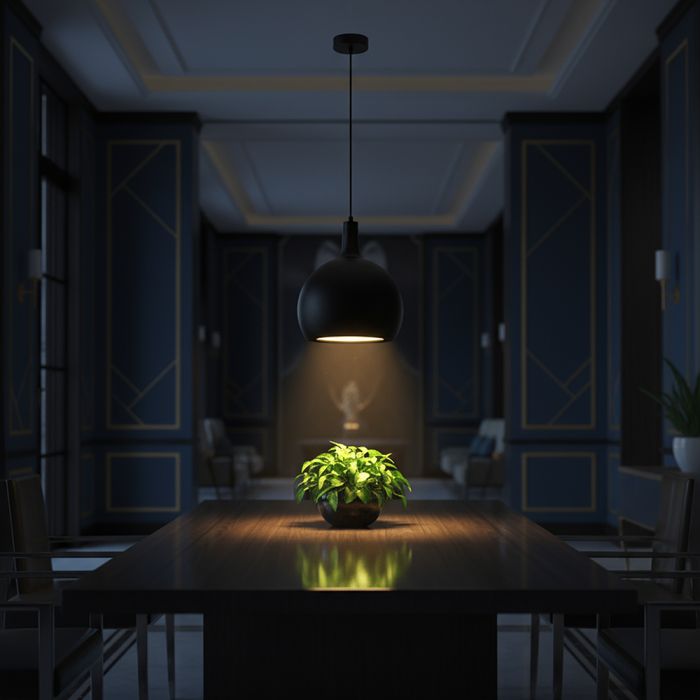V-TAC VT-89020 dekoratīvā piekaramā lampa, E27, līdz 60W, IP20, melna, keramika/metāls, 280x218x1880mm, 220–240V