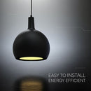 V-TAC VT-89020 dekoratīvā piekaramā lampa, E27, līdz 60W, IP20, melna, keramika/metāls, 280x218x1880mm, 220–240V