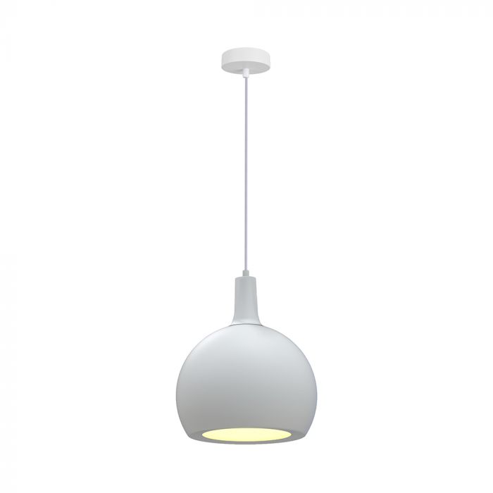 V-TAC VT-89020 dekoratīvā piekaramā lampa, E27, līdz 60W, IP20, balta, keramika/metāls, 280x218x1880mm, 220–240V, 2 gadu garantija