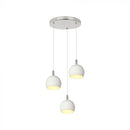 3x10W(3600Lm) LED dekoratīvā piekaramā lampa, V-TAC VT-89023, SMD, IP20, balta/slīpēta niķeļa, Ø120x150mm, griestu pamatne Ø250x30mm, 220–240V, 280°, 2 gadu garantija, gaisma 3000K