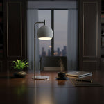 10W(1200Lm) LED dekoratīvā galda lampa, V-TAC VT-89022, SMD, 120Lm/W, IP20, balta/slīpēta niķeļa, 160x120x440mm, 220–240V, 280°, 2 gadu garantija, gaisma 3000K