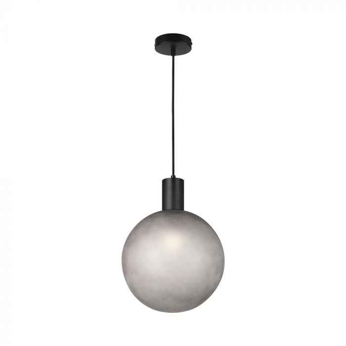 V-TAC VT-89025 dekoratīvā piekaramā lampa, E27, līdz 60W, IP20, smilšu pelēka/smilšu matēti melna, stikls/alumīnijs/metāls, 300x100x400mm, 220–240V