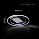 36W(4000Lm) LED dekoratīvais griestu plafons, V-TAC, IP20, ar tālvadības pulti, Balts/melns, 3IN1