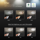 36W(4000Lm) LED dekoratīvais griestu plafons, V-TAC, IP20, ar tālvadības pulti, Balts/melns, 3IN1