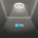 55W(4480Lm) LED dekoratīvais griestu plafons, V-TAC, IP20, ar tālvadības pulti, apaļš, balts, dimmējams, 3IN1