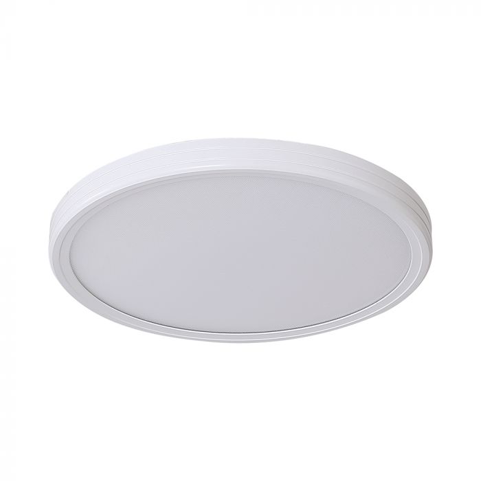 36W(3240Lm) LED dekoratīvs griestu gaismeklis, V-TAC VT-7737, SMD, IP20, balts/melns, Ø390x35mm, 220–265V, 160°, 2,4GHz RF tālvadība, dimmējams, 2 gadu garantija, regulējama gaisma 3000K–6500K