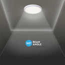36W(3240Lm) LED dekoratīvs griestu gaismeklis, V-TAC VT-7737, SMD, IP20, balts/melns, Ø390x35mm, 220–265V, 160°, 2,4GHz RF tālvadība, dimmējams, 2 gadu garantija, regulējama gaisma 3000K–6500K
