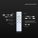 36W(3240Lm) LED dekoratīvs griestu gaismeklis, V-TAC VT-7737, SMD, IP20, balts/melns, Ø390x35mm, 220–265V, 160°, 2,4GHz RF tālvadība, dimmējams, 2 gadu garantija, regulējama gaisma 3000K–6500K