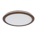36W(2880Lm) LED dekoratīvs griestu gaismeklis, V-TAC VT-7738, SMD, IP20, koka imitācija, Ø410x30mm, 220–240V, 160°, 2,4GHz RF tālvadība, dimmējams, 2 gadu garantija, CCT 3000K/4500K/6500K