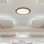 36W(2880Lm) LED dekoratīvs griestu gaismeklis, V-TAC VT-7738, SMD, IP20, koka imitācija, Ø410x30mm, 220–240V, 160°, 2,4GHz RF tālvadība, dimmējams, 2 gadu garantija, CCT 3000K/4500K/6500K