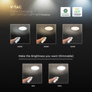 36W(2880Lm) LED dekoratīvs griestu gaismeklis, V-TAC VT-7738, SMD, IP20, koka imitācija, Ø410x30mm, 220–240V, 160°, 2,4GHz RF tālvadība, dimmējams, 2 gadu garantija, CCT 3000K/4500K/6500K