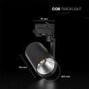 20W(1620Lm) LED COB sliežu gaismeklis, V-TAC VT-11122, COB-CREE, 81Lm/W, IP20, IK03, melns, 205x95x75mm, 20°, 6 gadu garantija, neitrāli balta gaisma 4000K