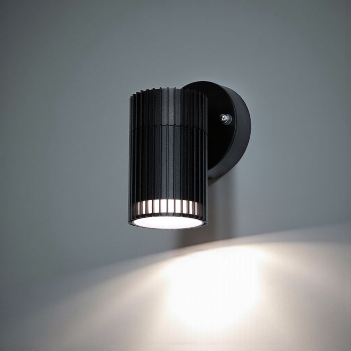MAX 10W GU10 LED fasādes gaismekļa karkass, V-TAC, IP44, alumīnija, melns,