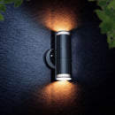 10Wx2 GU10 LED fasādes gaismeklis, V-TAC, IP44, alumīnija, melns