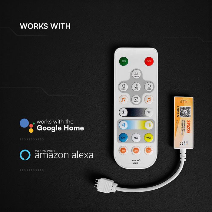 DC:5-24V SMART kontrolieris CCT CREE lentei,  12mA-40mA, 2.4Ghz, IP20