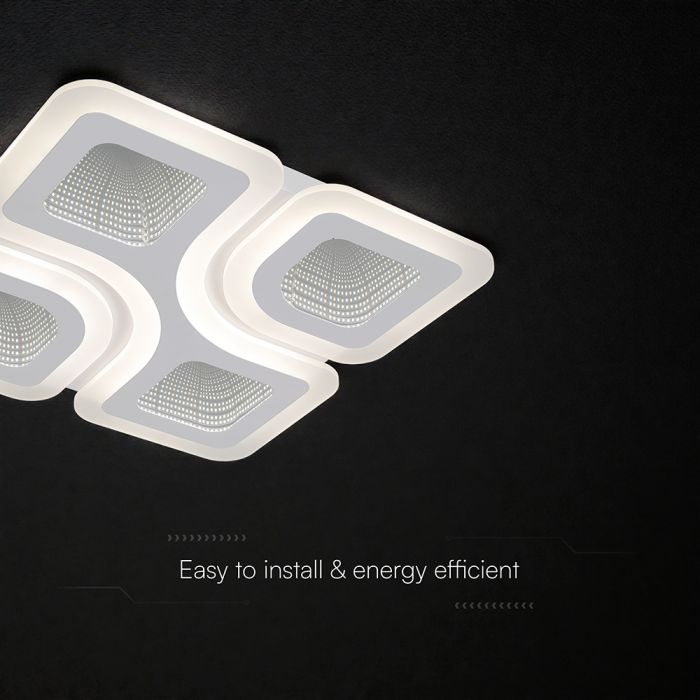 70W(5600Lm) LED dizaina griestu gaismeklis ar tālvadības pulti, IP20, V-TAC, 3IN1, dimmējams (Copy)