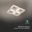 70W(5600Lm) LED dizaina griestu gaismeklis ar tālvadības pulti, IP20, V-TAC, 3IN1, dimmējams (Copy)