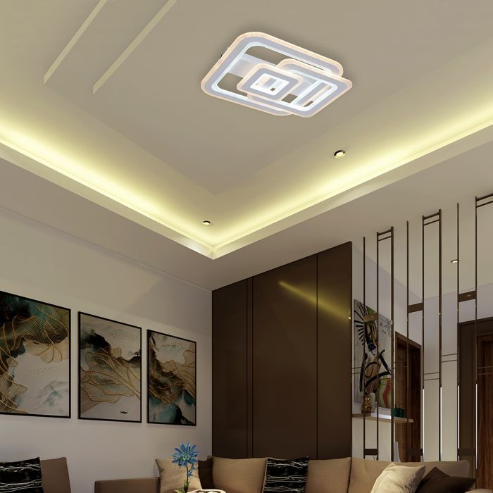80W(6400Lm) LED dizaina griestu gaismeklis ar tālvadības pulti, IP20, V-TAC, 3IN1, dimmējams (Copy) (Copy)