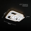 80W(6400Lm) LED dizaina griestu gaismeklis ar tālvadības pulti, IP20, V-TAC, 3IN1, dimmējams (Copy) (Copy)