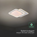 60W(5400Lm) LED dizaina griestu gaismeklis ar tālvadības pulti, IP20, V-TAC, 3IN1