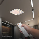 60W(5400Lm) LED dizaina griestu gaismeklis ar tālvadības pulti, IP20, V-TAC, 3IN1