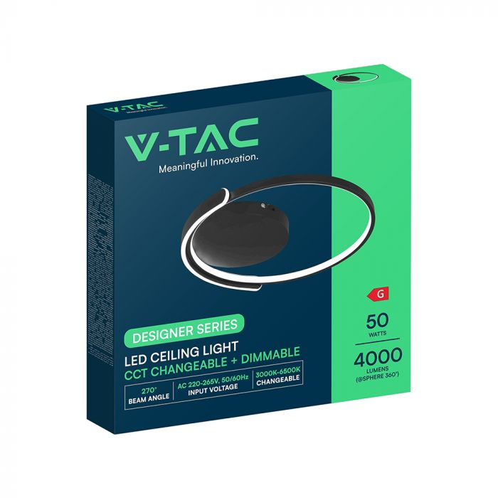 70W(4000Lm) LED dizaina griestu gaismeklis ar tālvadības pulti, IP20, V-TAC, 3IN1