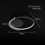 70W(4000Lm) LED dizaina griestu gaismeklis ar tālvadības pulti, IP20, V-TAC, 3IN1