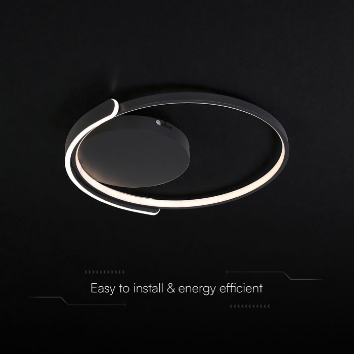 70W(4000Lm) LED dizaina griestu gaismeklis ar tālvadības pulti, IP20, V-TAC, 3IN1