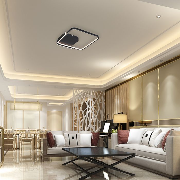 70W(4000Lm) LED dizaina griestu gaismeklis ar tālvadības pulti, IP20, V-TAC, 3IN1