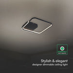 70W(4000Lm) LED dizaina griestu gaismeklis ar tālvadības pulti, IP20, V-TAC, 3IN1