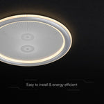 50W(4000Lm) LED dizaina griestu gaismeklis ar tālvadības pulti, IP20, V-TAC, 3IN1, dimmējams