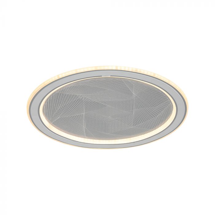 50W(4000Lm) LED dizaina griestu gaismeklis ar tālvadības pulti, IP20, V-TAC, 3IN1, dimmējams