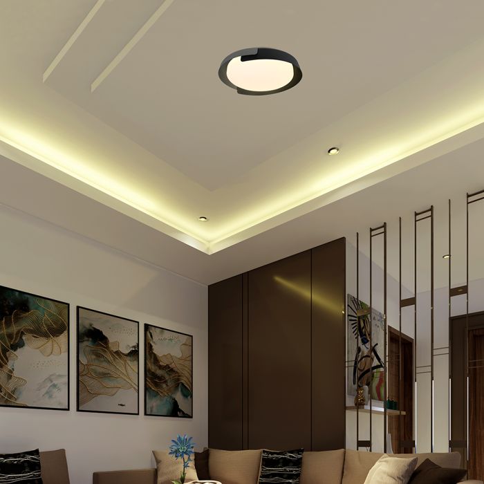 48W(5760Lm) LED dekoratīvs griestu gaismeklis, V-TAC VT-84020, IP20, melns/koka raksts, Ø500x80mm, 220–260V, 120°, Bluetooth un tālvadība, dimmējams, 2 gadu garantija, CCT 3000K/4000K/6000K