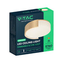 48W(5760Lm) LED viedais dekoratīvs griestu gaismeklis, V-TAC VT-84023, SMD, IP20, IK04, balts, Ø450x110mm, 220–260V, 120°, Bluetooth un tālvadība, dimmējams, 2 gadu garantija, CCT 3000K/4000K/6000K