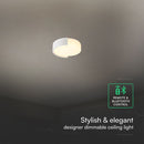 48W(5760Lm) LED dekoratīvs griestu gaismeklis, V-TAC VT-84023, SMD, IP20, IK04, zelta krāsa, Ø450x110mm, 220–260V, 120°, Bluetooth un tālvadība, dimmējams, 2 gadu garantija, CCT 3000K/4000K/6000K