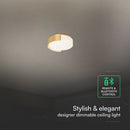 48W(5760Lm) LED dekoratīvs griestu gaismeklis, V-TAC VT-84023, SMD, IP20, melns, Ø450x120mm, 220–260V, 120°, Bluetooth un tālvadība, dimmējams, 2 gadu garantija, CCT 3000K/4000K/6000K