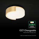 48W(5760Lm) LED dekoratīvs griestu gaismeklis, V-TAC VT-84023, SMD, IP20, melns, Ø450x120mm, 220–260V, 120°, Bluetooth un tālvadība, dimmējams, 2 gadu garantija, CCT 3000K/4000K/6000K