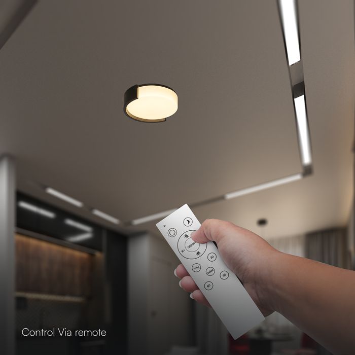 63W(7200Lm) LED viedais dekoratīvs griestu gaismeklis, V-TAC VT-84036-W, SMD, IP20, balts, Ø550x120mm, 220–260V, 120°, Bluetooth un tālvadība, dimmējams, 2 gadu garantija, CCT 3000K/4000K/6000K