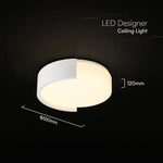 63W(7200Lm) LED dekoratīvs griestu gaismeklis, V-TAC VT-84036-G, SMD, IP20, zelta krāsa, Ø550x120mm, 220–260V, 120°, tālvadība un lietotnes vadība, dimmējams, 2 gadu garantija, CCT 3000K/4000K/6000K